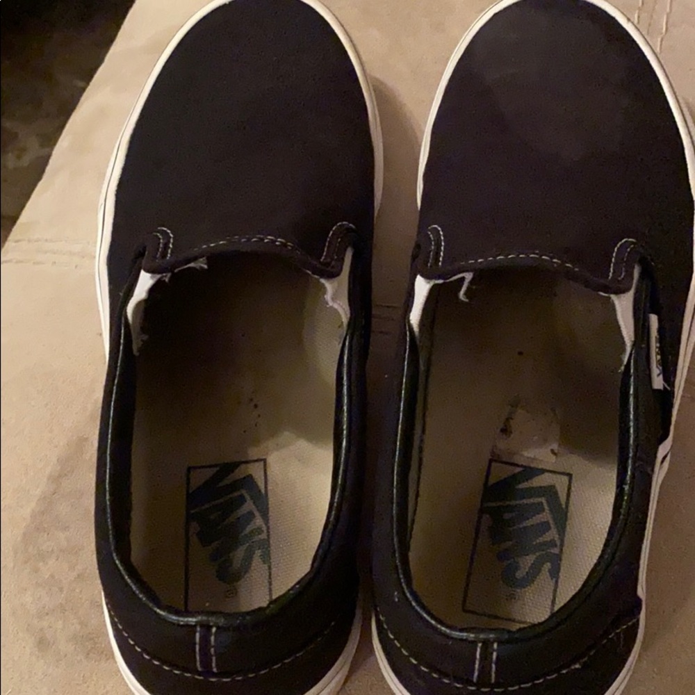 black slip on vans